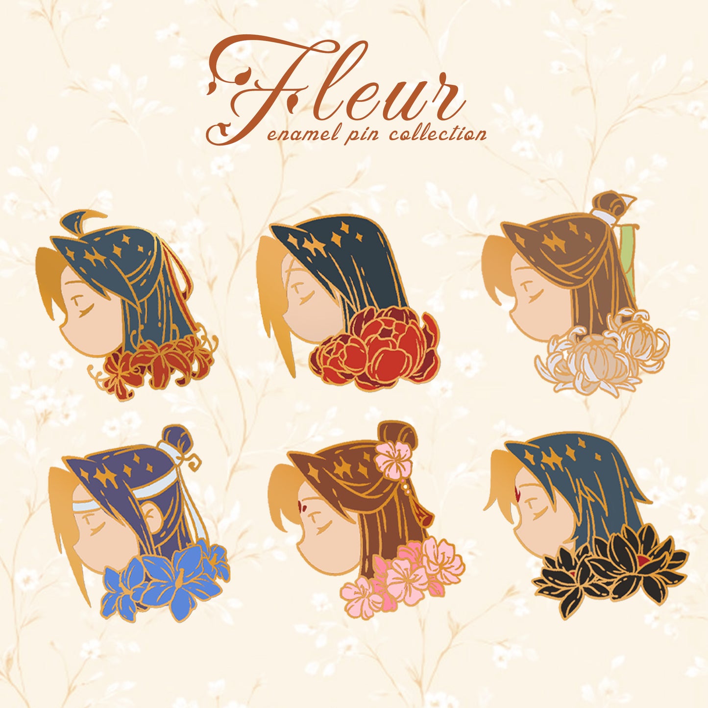 [Preorder] MXTX Fleur Pins